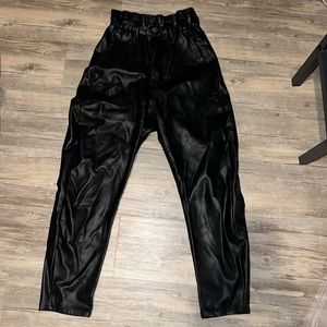 Pleather high waist Zara pants small